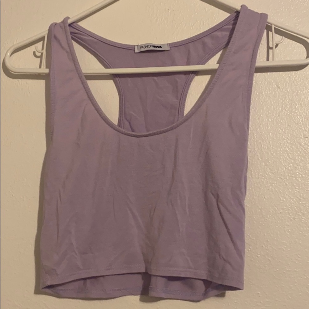 purple crop top